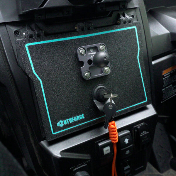 Second image of Kawasaki KRX 1000 Cubby Door Key Lock & Magnet Lock 1" RAM Mount Anti Shock