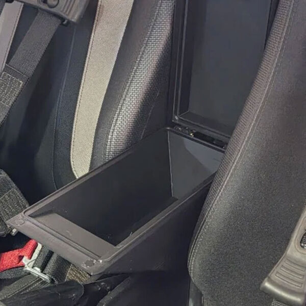 Second image of Armrest Console Storage Box | Key Lock, Magnet Lock and Dust-Proof -  fits Kawasaki KRX 1000 & KRX4