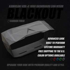 PREMIUM CARBON FIBER KRX eS Dashboard Sun Visor for Kawasaki KRX 1000 eS (TFT display) - Black
