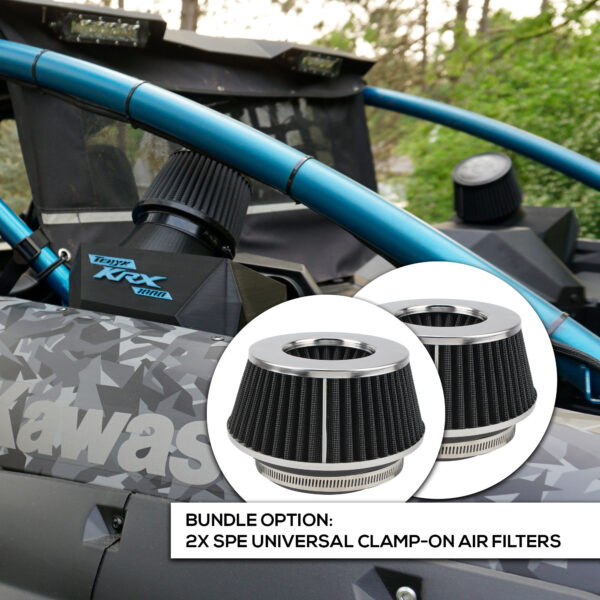 High-Flow Filters Intakes Conversion Kit - 2 Filters Bundle. Kawasaki KRX 1000 Engine & CVT Intakes
