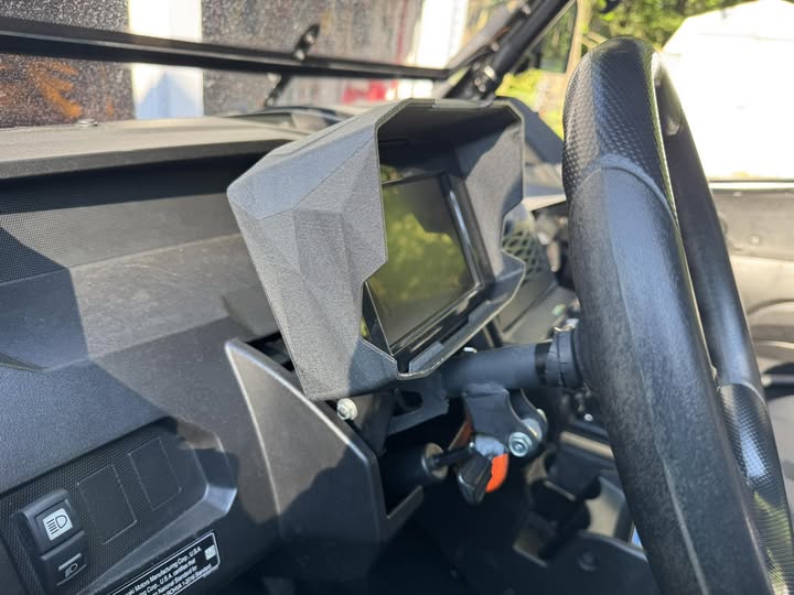 Second image of PREMIUM CARBON FIBER KRX eS Dashboard Sun Visor for Kawasaki KRX 1000 eS (TFT display)