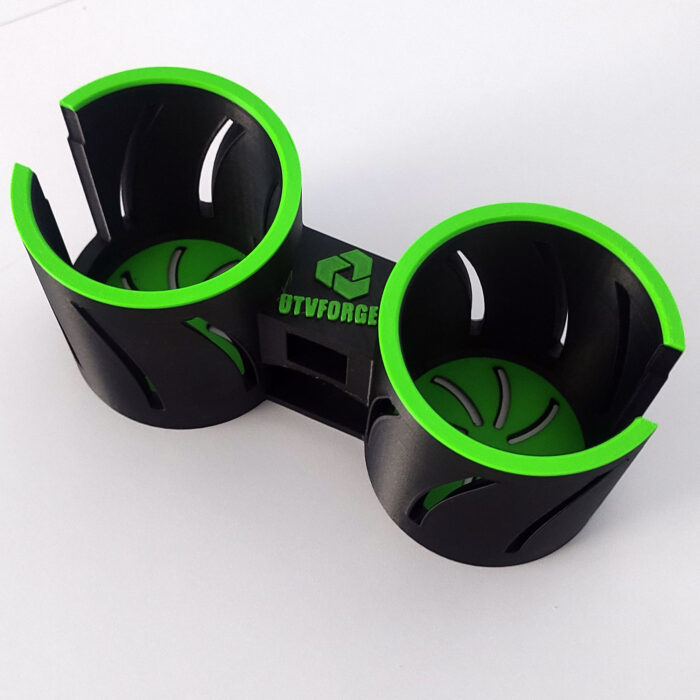 Premium 2-Color Compact Carbon Fiber Cup Holder T-Bar Lock-On mount - Kawasaki KRX 1000