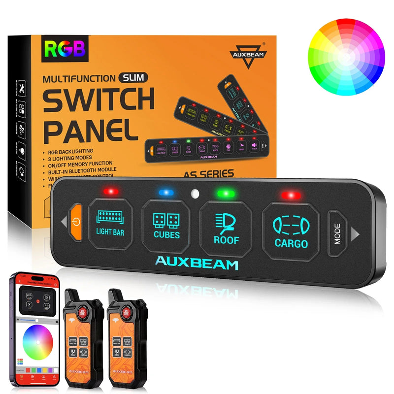 AS Series 8-Gang RGB Slim Switch Panel with App and Remote - Image 29