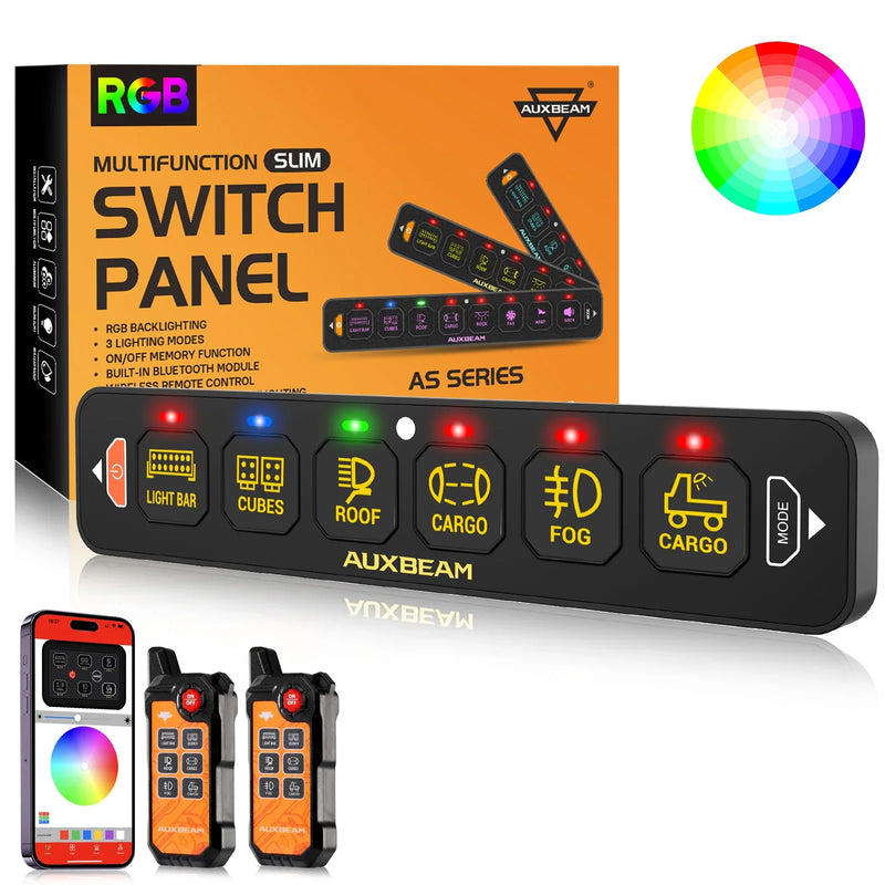 AS Series 8-Gang RGB Slim Switch Panel with App and Remote - Image 30