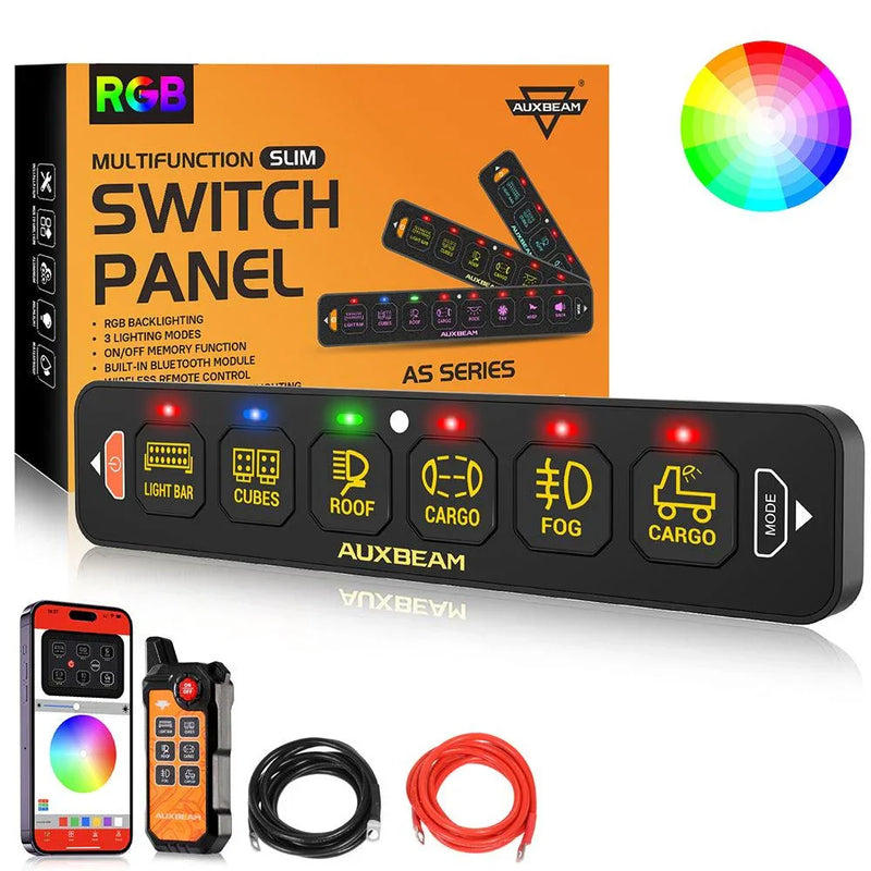 AS Series 8-Gang RGB Slim Switch Panel with App and Remote - Image 16