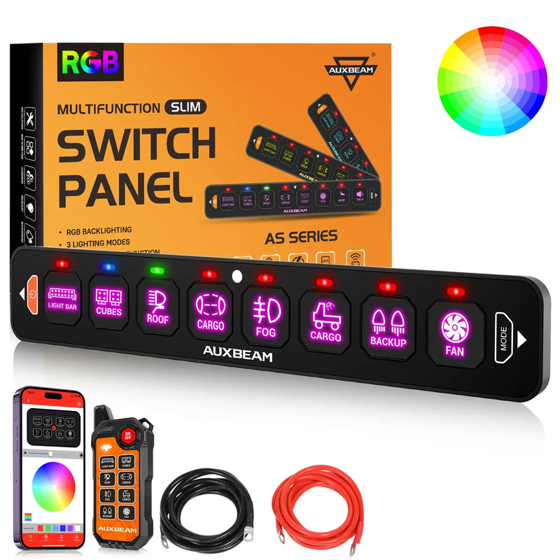 AS Series 8-Gang RGB Slim Switch Panel with App and Remote - Image 31
