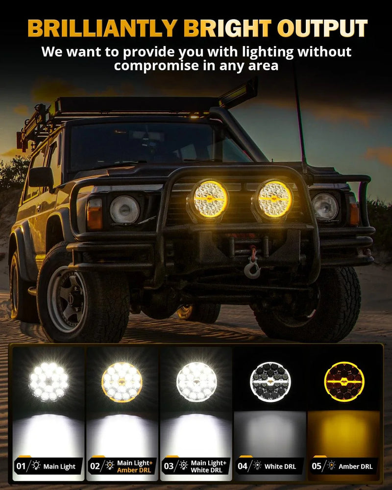 RAY-L 7″ 240W Dual-DRL Off-Road Driving Lights - Image 2