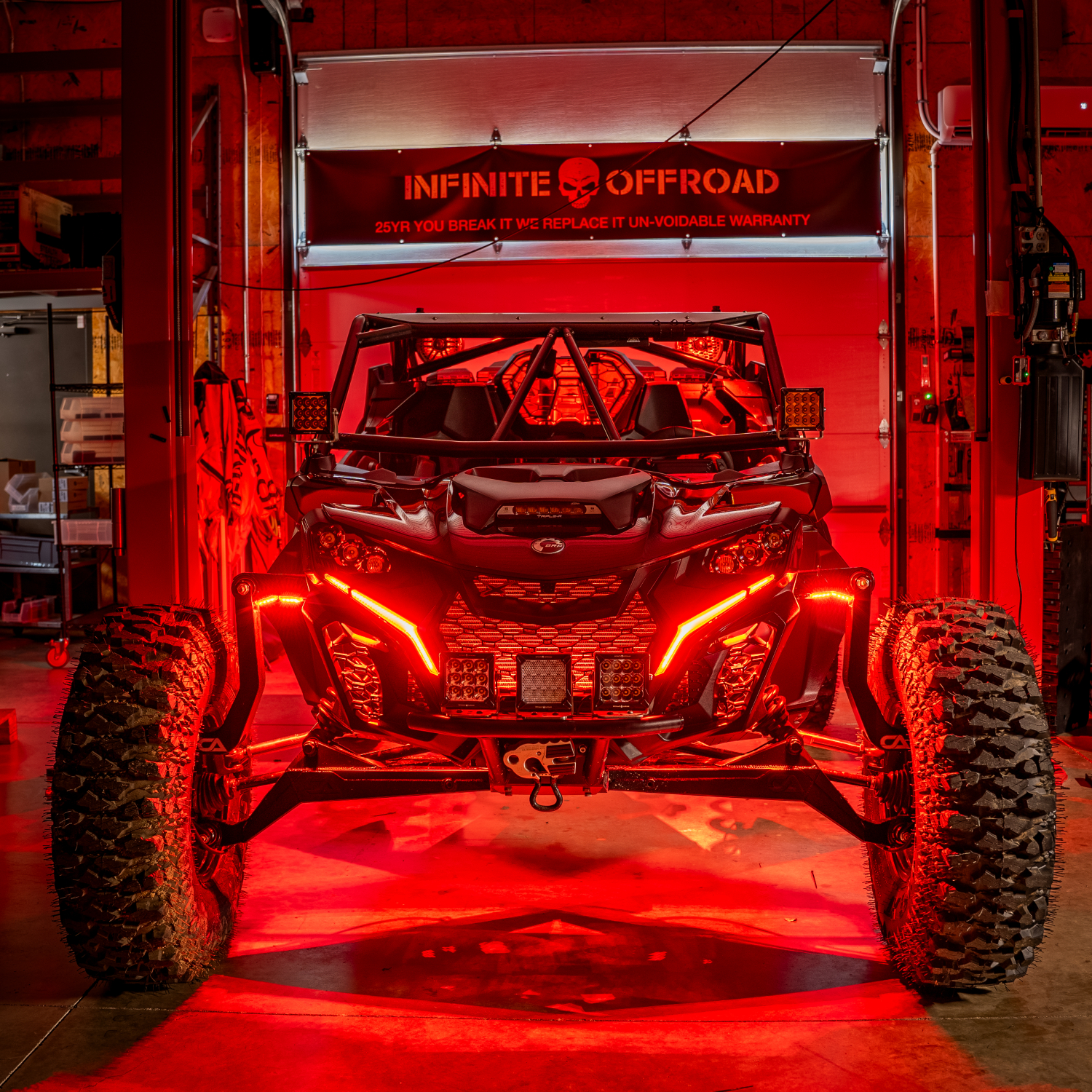 Can-Am Maverick R, X3 & Defender Model-Specific RGB+W Rock Light Kit - Image 7