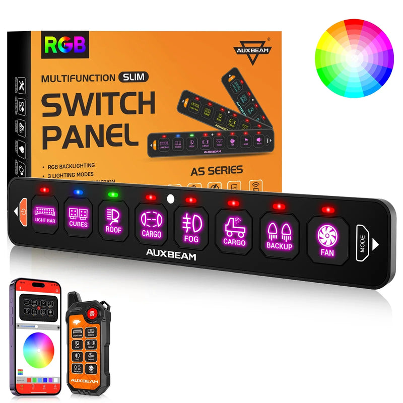 AS Series 8-Gang RGB Slim Switch Panel with App and Remote - Image 32