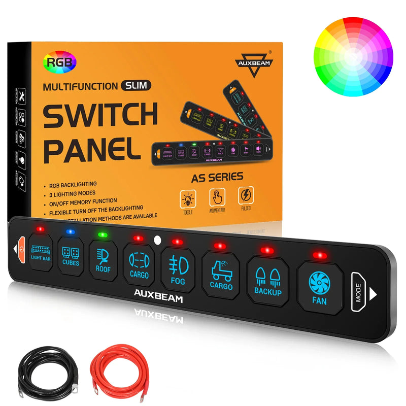 AS Series 8-Gang RGB Slim Switch Panel with App and Remote - Image 35
