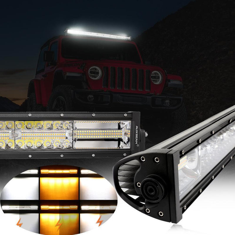 42″ Six-Mode White/Amber Curved LED Light Bar — ZD000653 - Image 6