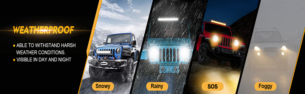 30″ Six-Mode White/Amber Straight LED Light Bar — ZD000654 - Image 11