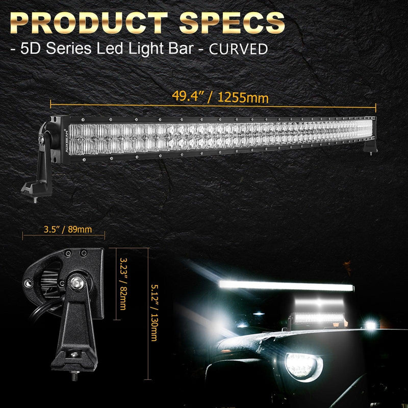 50″ 5D Double-Row Straight/Curved LED Light Bar — SPU20051 - Image 6