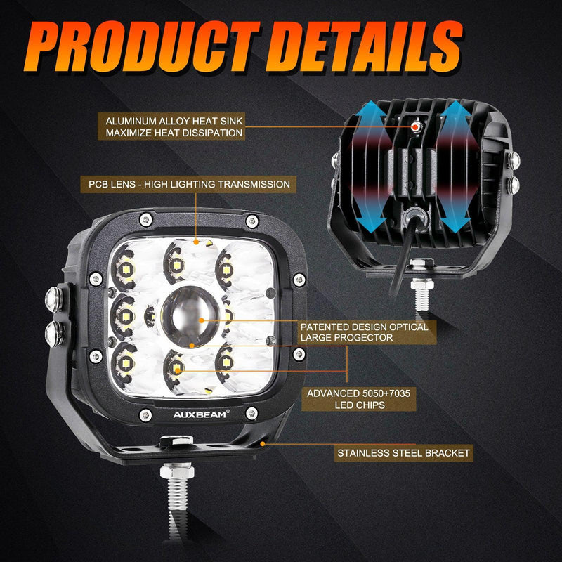 XP-ULTRA 5″ 110W White/Amber Driving Lights — ZD000692 - Image 12