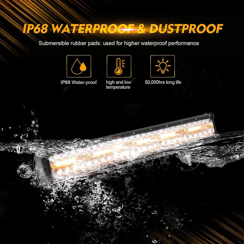20″ Six-Mode White/Amber LED Light Bar — ZD000644 - Image 4