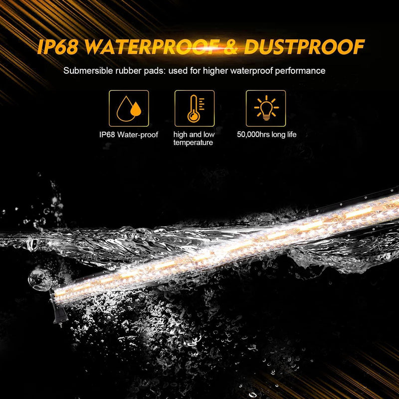 42″ Six-Mode White/Amber Curved LED Light Bar — ZD000653 - Image 9