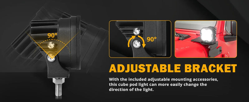 XP-ULTRA 3″ 80W Flood Beam Amber/White Pods - Image 20