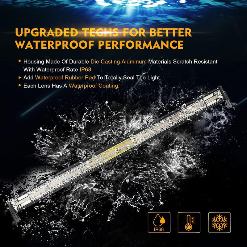 50″ Six-Mode White/Amber Curved LED Light Bar — ZD000652 - Image 9