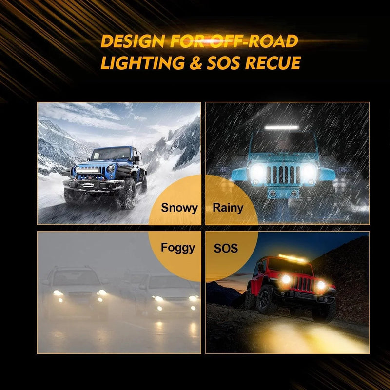 20″ Six-Mode White/Amber LED Light Bar — ZD000644 - Image 8