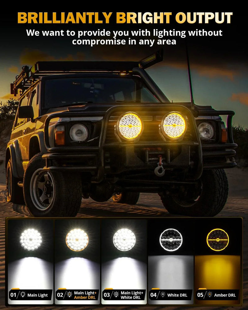 RAY-L 9″ 318W Dual-DRL Off-Road Driving Lights - Image 4