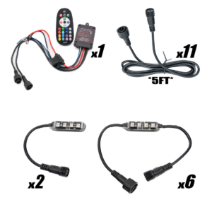 Build-to-Fit Universal LUX Monster Magnetic RGB+W Rock Light Kit