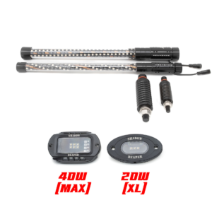 UTV RGB+W Rock Light and Whip Bundle