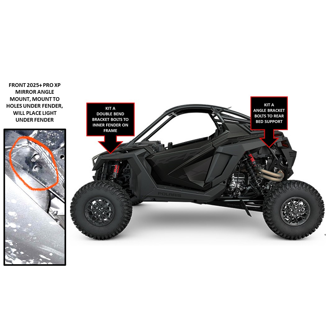 Polaris RZR/Ranger-Specific Rock Light Bracket Mounts - Image 5