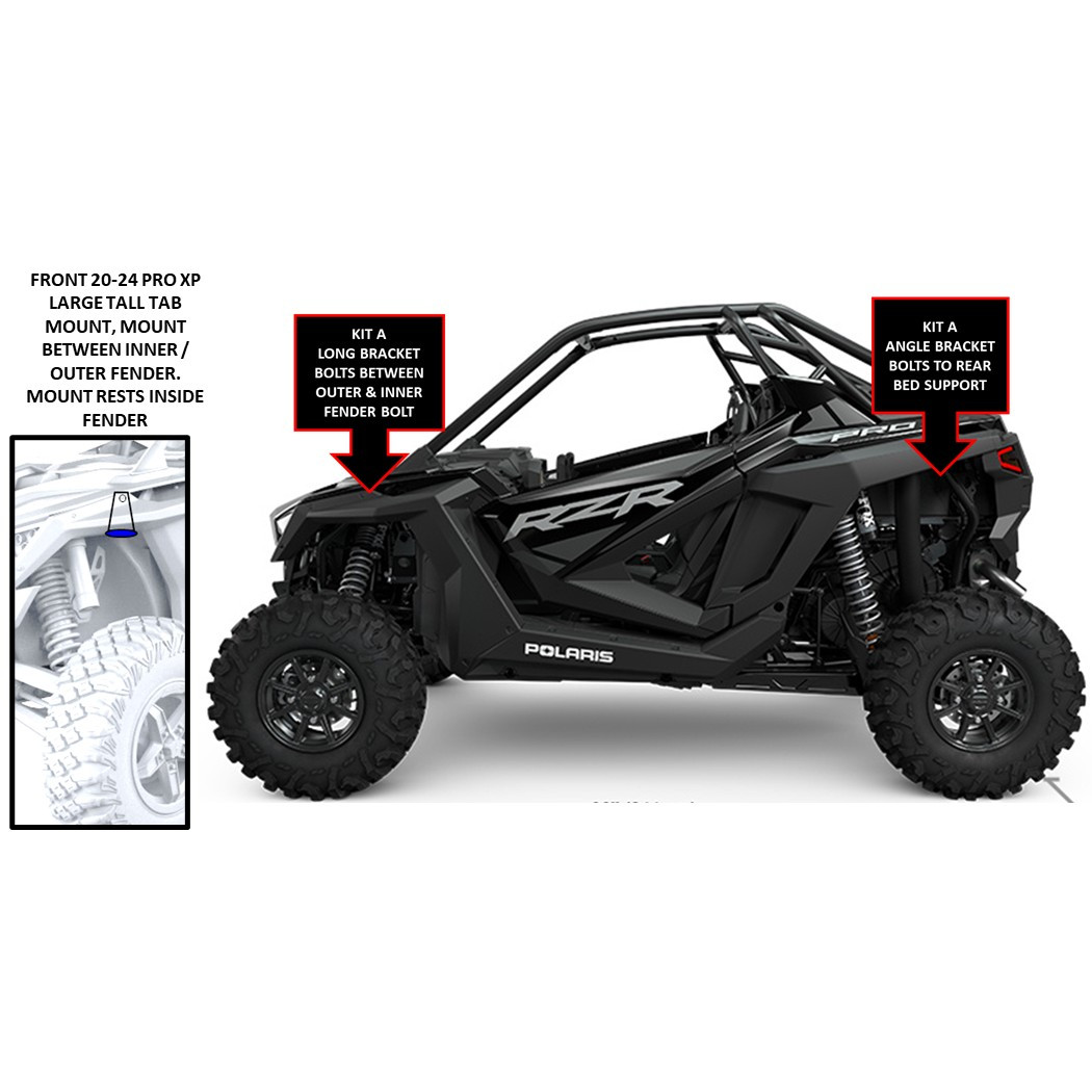 Polaris RZR/Ranger-Specific Rock Light Bracket Mounts - Image 7