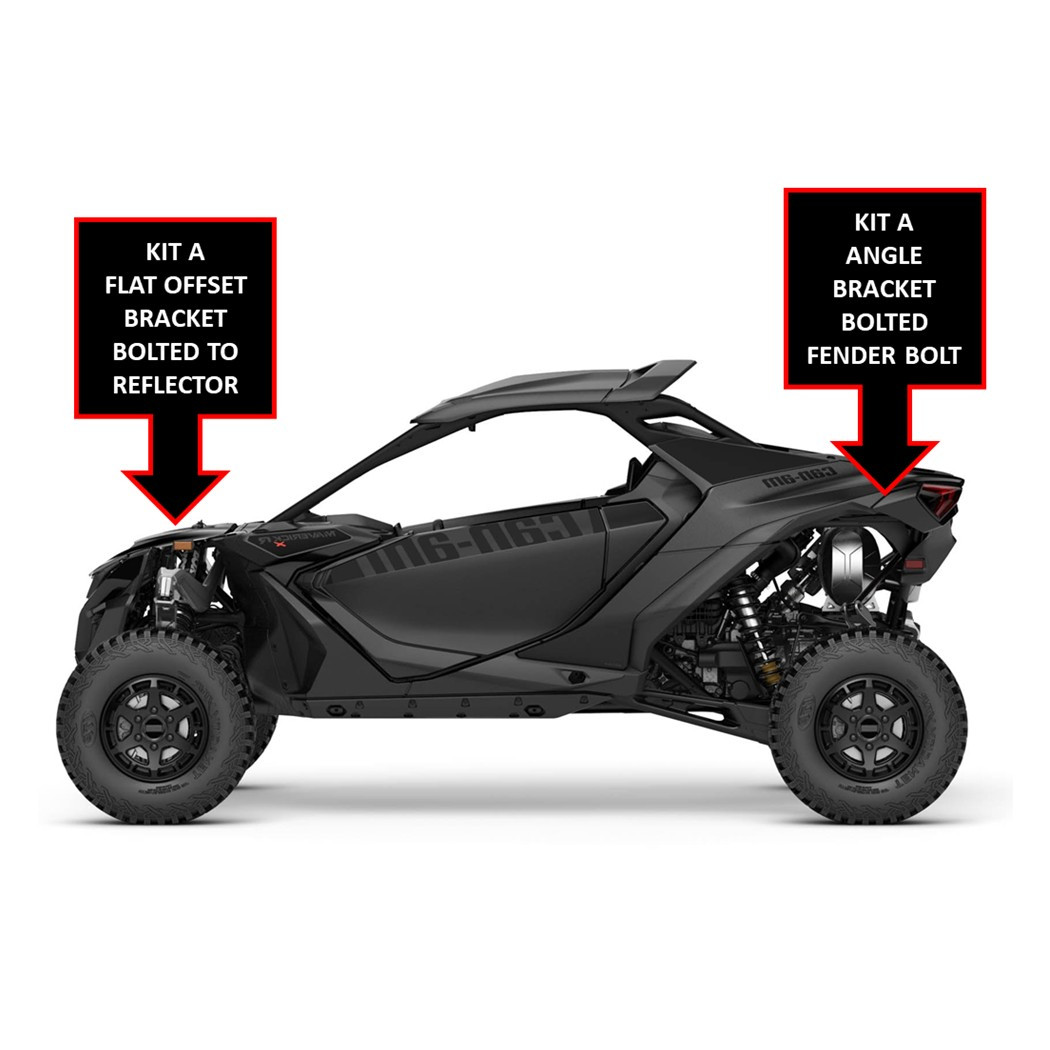Can-Am X3/Maverick R/Defender Rock Light Bracket Mounts - Image 2