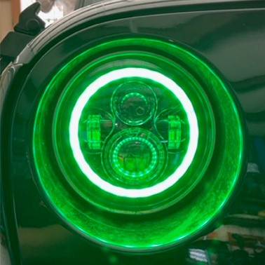 Jeep 7-inch Pegasus Headlights – White or RGB+W Halo - Image 6