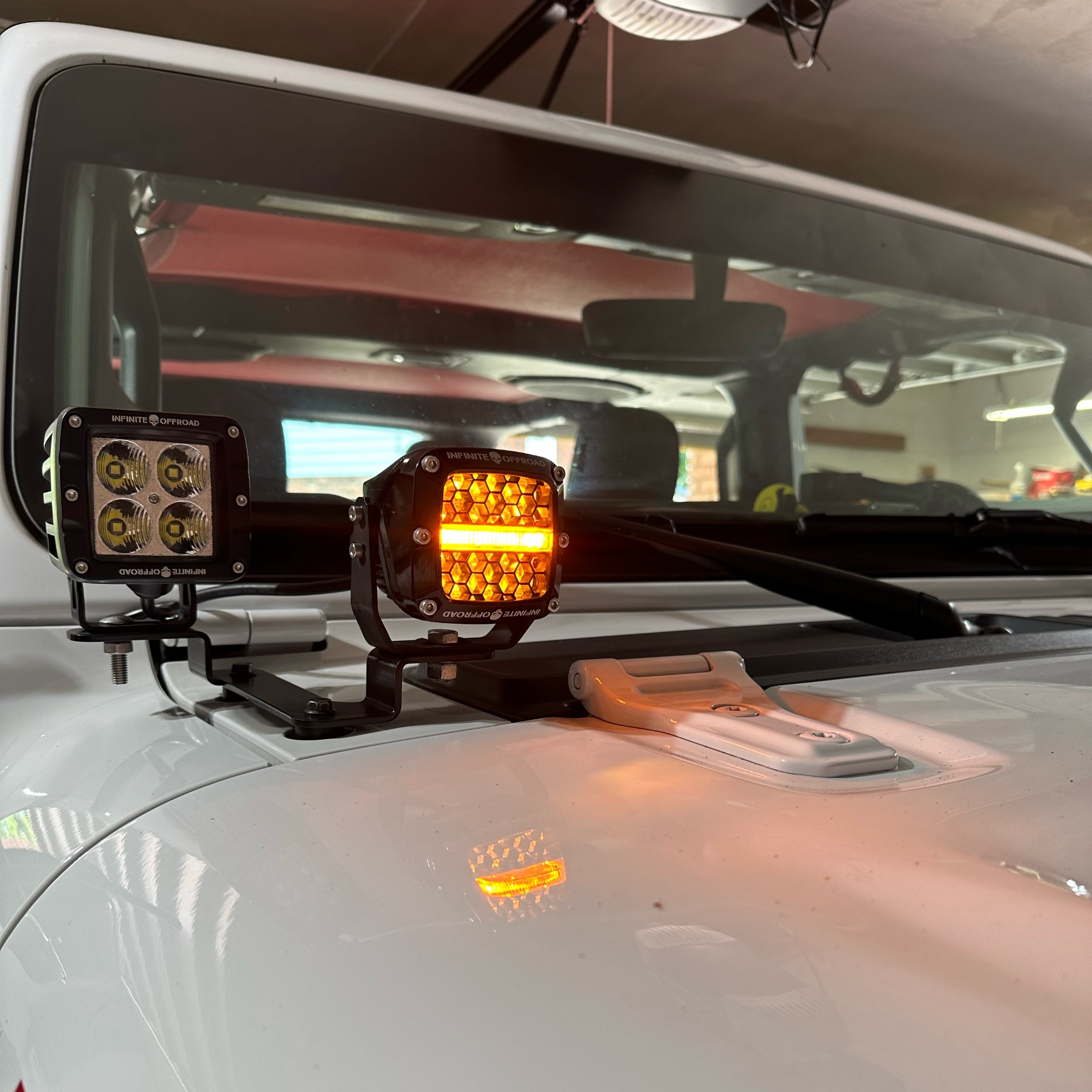 60W 3-inch White LED Pods with Amber DRL – Pair - Image 9