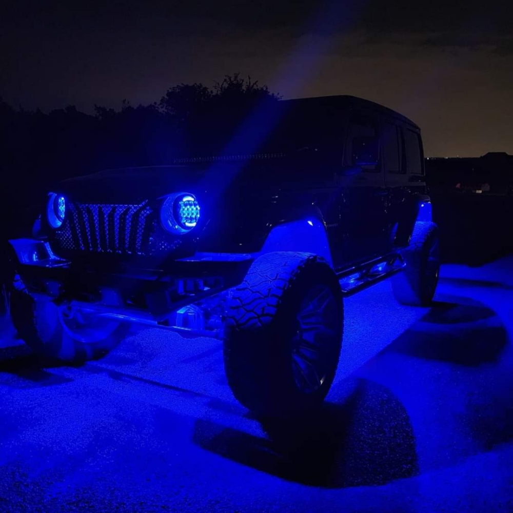Jeep JK 7-inch RGB+W Headlight & Fog Light Bundle - Image 6