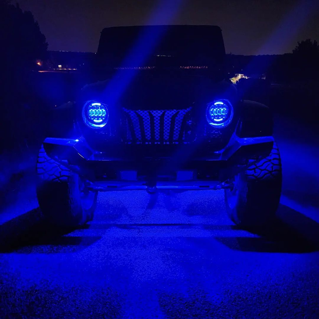Jeep 7-inch Hydra Headlights – White or RGB+W Halo - Image 9