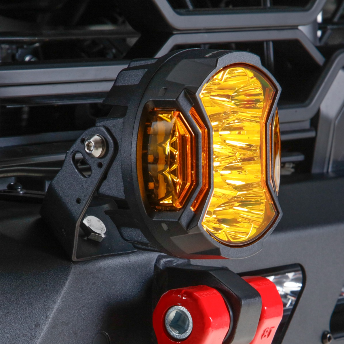 90W 5-inch / 130W 7-inch Round Side-Shooter Pods with Amber DRL – Pair - Image 12