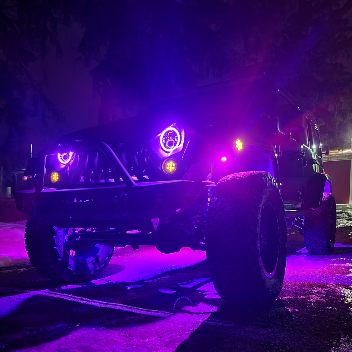 Jeep JK 7-inch RGB+W Headlight & Fog Light Bundle - Image 13