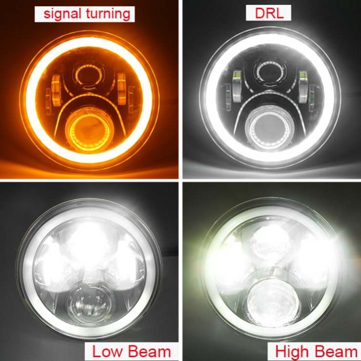 Jeep JK 7-inch RGB+W Headlight & Fog Light Bundle - Image 11