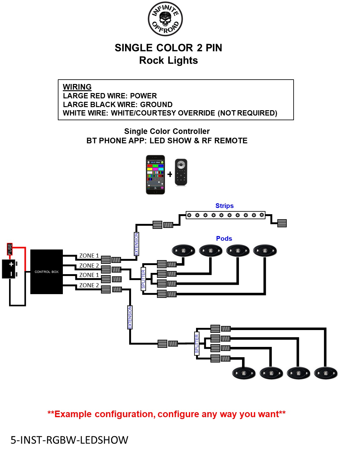 Single-Color Bluetooth & RF Controller Module – 2-Pin Dual Zone - Image 3