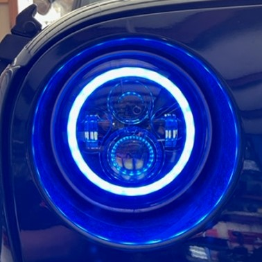 Jeep 7-inch Pegasus Headlights – White or RGB+W Halo - Image 7