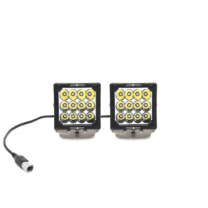 120W 4.5-inch Square LED Pods – White or Amber – Pair