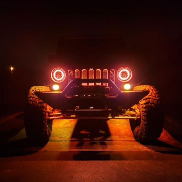 Jeep JK 7-inch RGB+W Headlight & Fog Light Bundle - Image 9