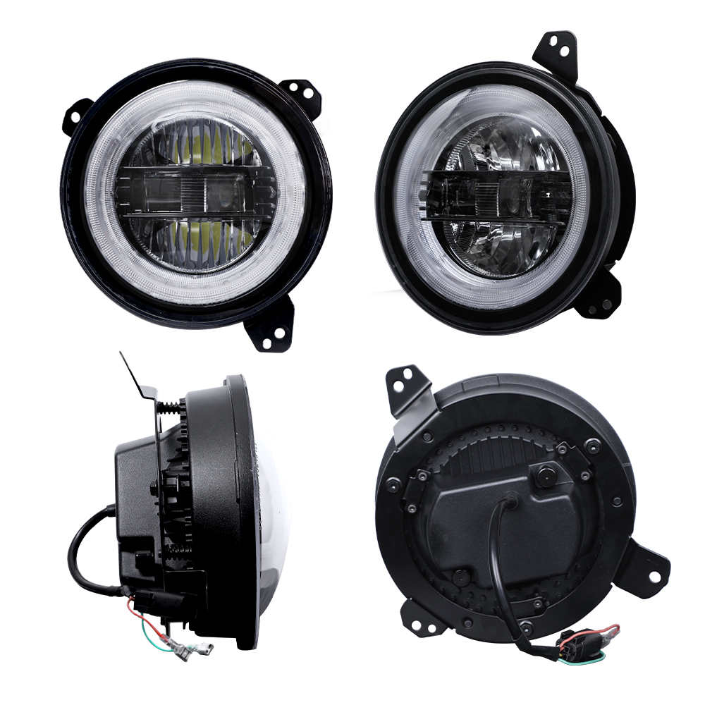 Jeep JL / JT 9-inch Aion Headlights – White or RGB+W Halo - Image 8