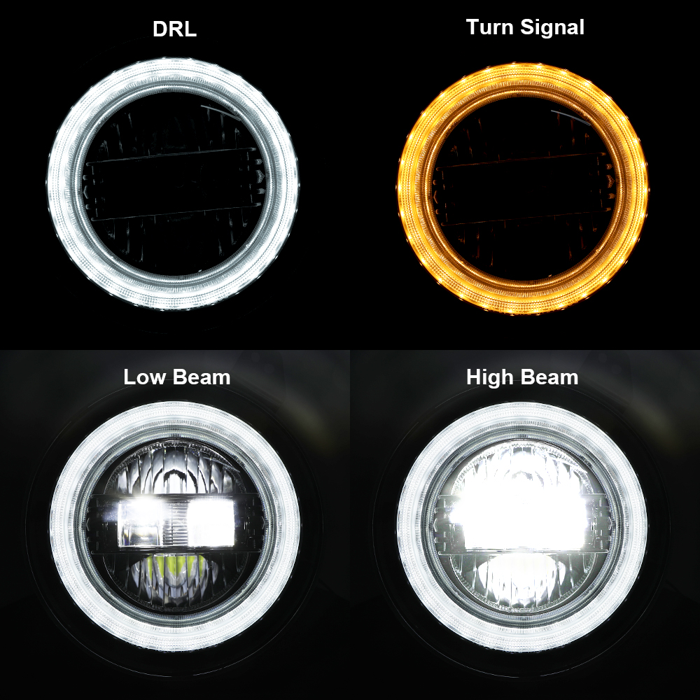 Jeep JL / JT 9-inch Aion Headlights – White or RGB+W Halo - Image 5