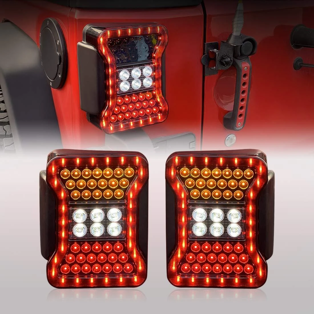 Jeep JK Blackout LED Tail Lights - Image 2