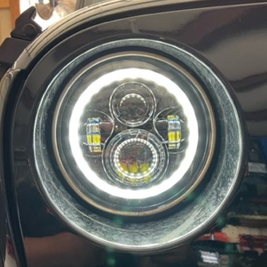 Jeep 7-inch Pegasus Headlights – White or RGB+W Halo - Image 5