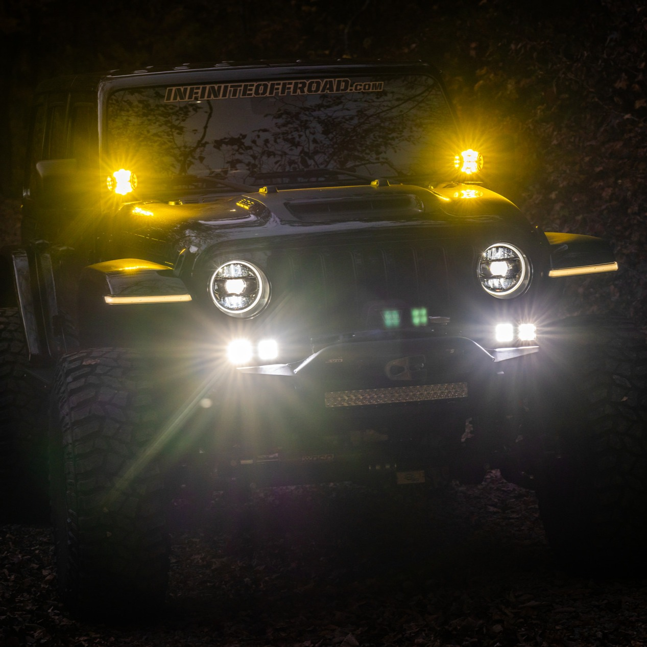90W 5-inch / 130W 7-inch Round Side-Shooter Pods with Amber DRL – Pair - Image 7