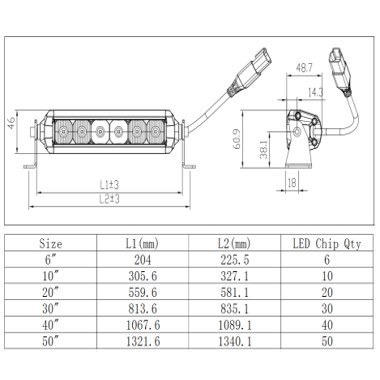 High-Output Single-Row LED Light Bar – Straight / Curved - Image 15