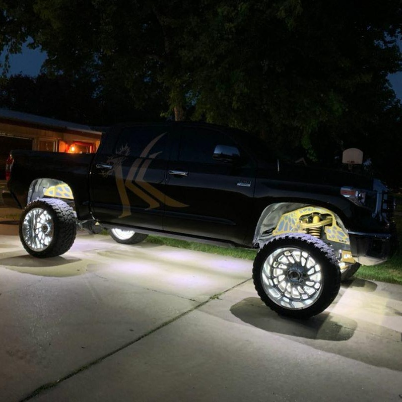 White Single-Color LED Wheel Ring Kit – Set of 4 - Image 5