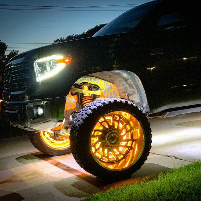 White Single-Color LED Wheel Ring Kit – Set of 4 - Image 9