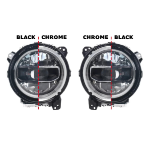 Jeep JL / JT 9-inch Apollo Headlights – White Halo & Amber Turn Signals
