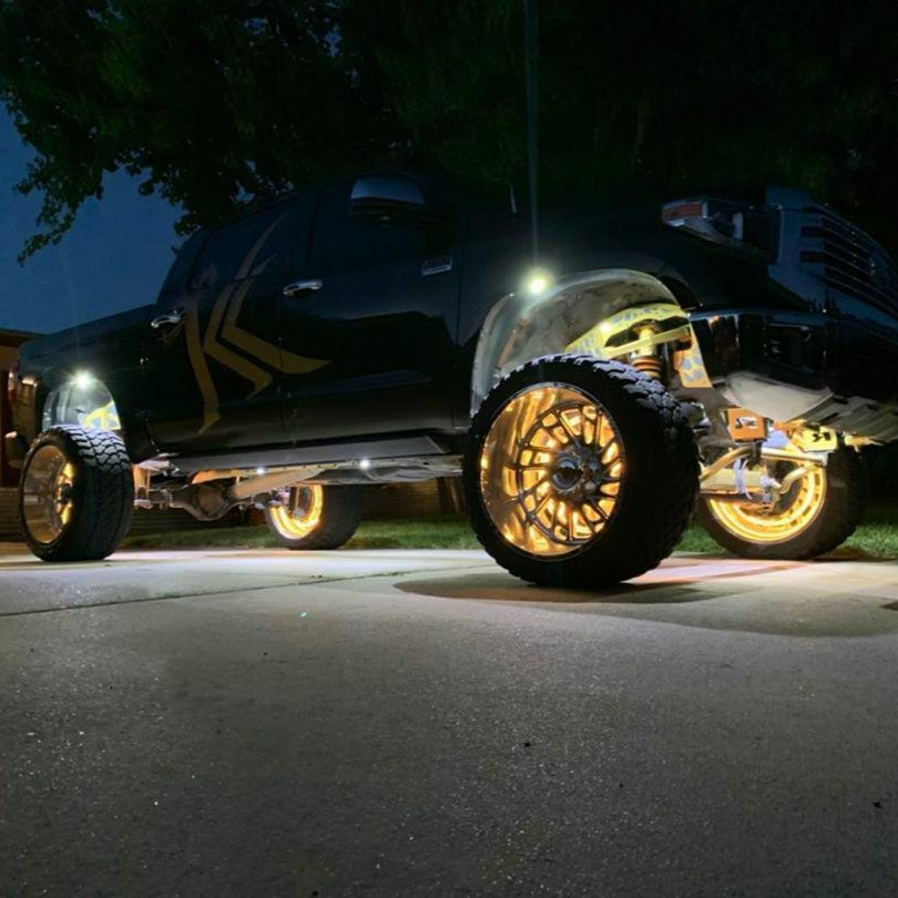White Single-Color LED Wheel Ring Kit – Set of 4 - Image 10